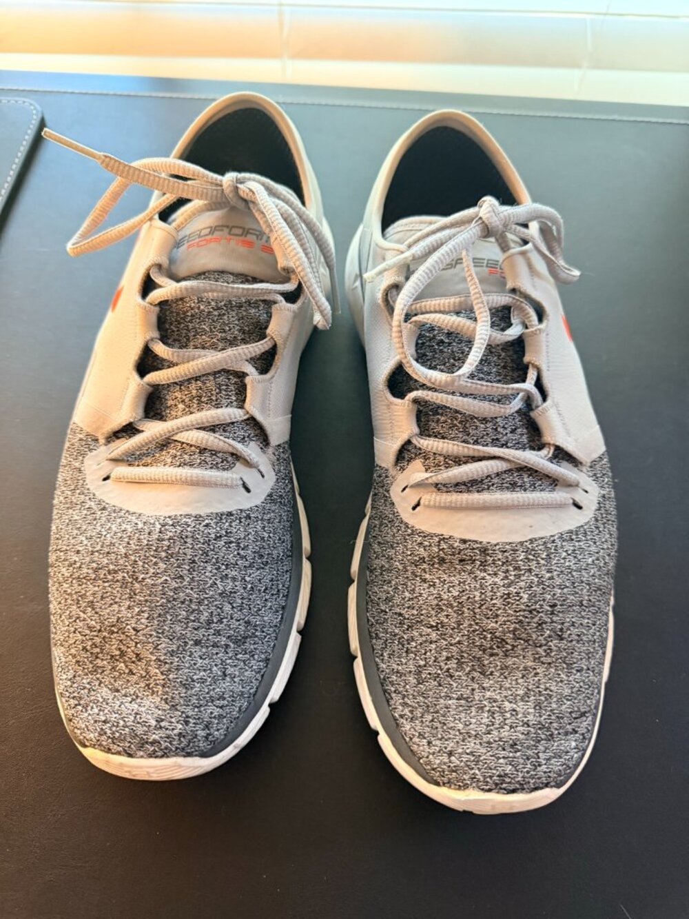 Under Armour SpeedForm Fortis 2 Running Shoes Mens 11.5 Gray Red Knit